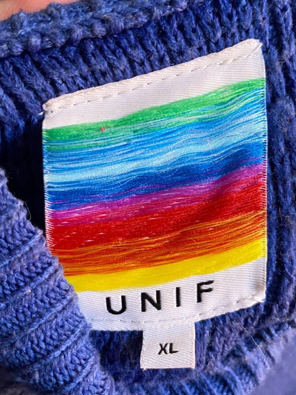 UNIF Rainbow Crayola Sweater Sz XL Plus Size